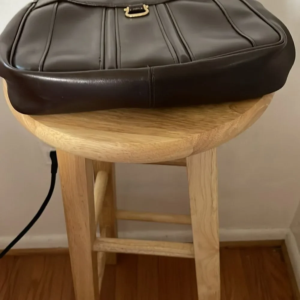 R.O. C. Vintage Elegant Brown  Vinyl  Handbag